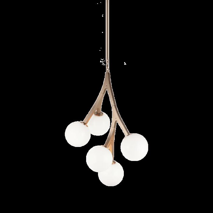 Matteo Rami 5 Light Chandelier In Aged Gold Brass