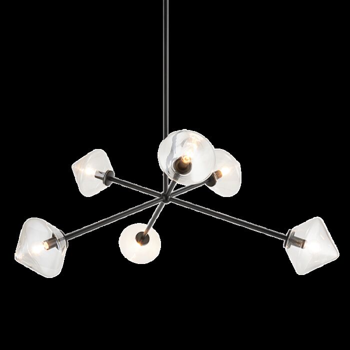 Matteo Novo 6 Light Pendant Light In Black