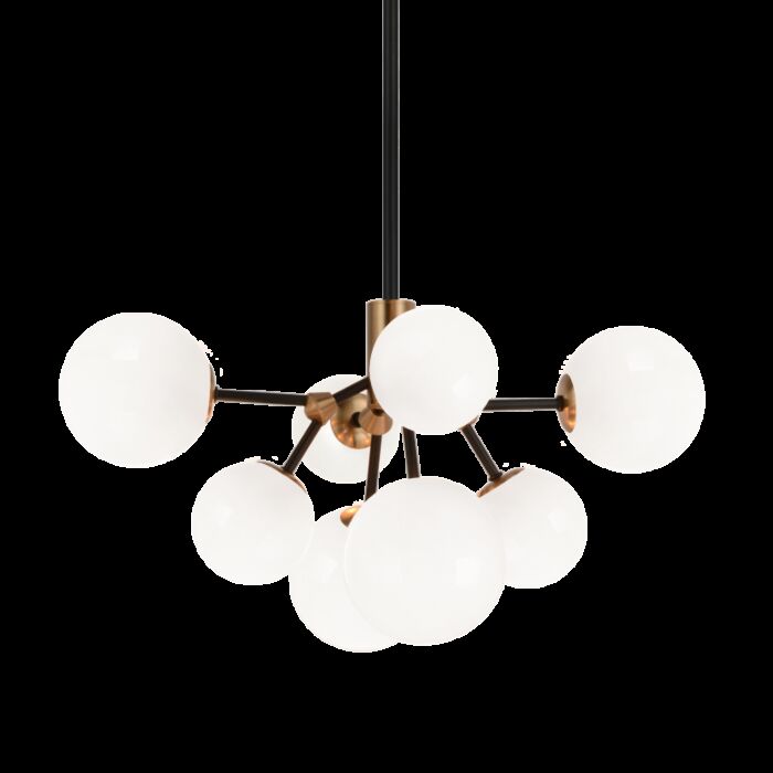 Matteo Novu 8 Light Chandelier In Aged Gold Brass