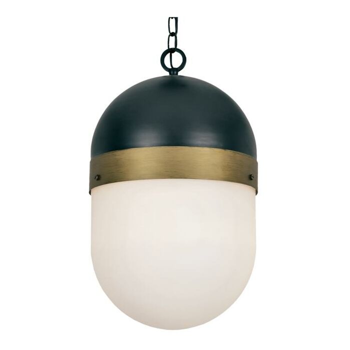Brian Patrick Flynn for Crystorama Capsule 21 Inch Pendant Light in Black And Gold