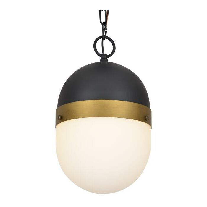 Brian Patrick Flynn for Crystorama Capsule 13 Inch Outdoor Ceiling Light in Black And Gold