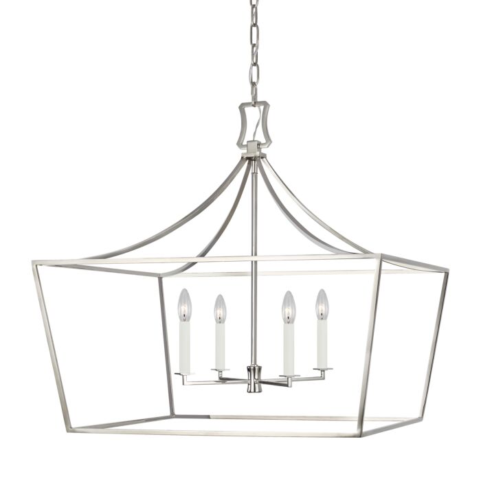 Southold 4 Light Chandelier in Polished Nickel by Chapman & Myers