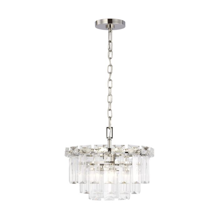 Arden 4 Light Chandelier in Polished Nickel by Chapman & Myers