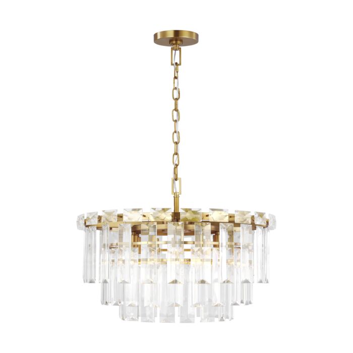 Arden 10 Light Chandelier in Burnished Brass by Chapman & Myers