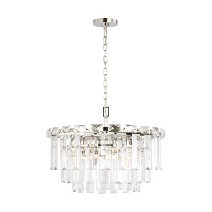 Arden 10 Light Chandelier in Polished Nickel by Chapman & Myers