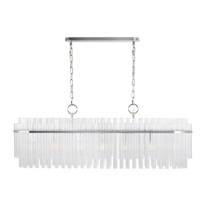 Beckett 7 Light Chandelier in Polished Nickel by Chapman & Myers