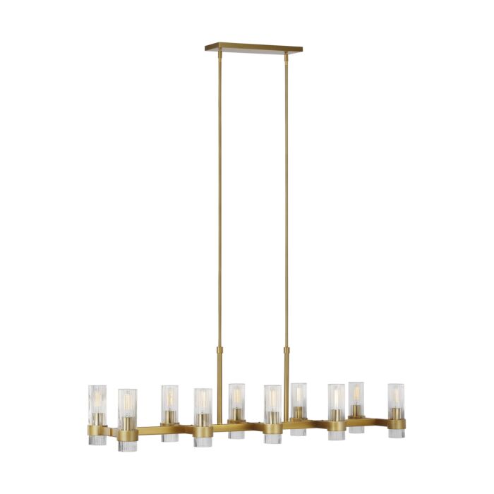 Geneva 10 Light Kitchen Island Light in Burnished Brass by Chapman & Myers