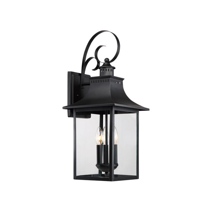 Quoizel Chancellor 3 Light 10 Inch Outdoor Hanging Light in Mystic Black