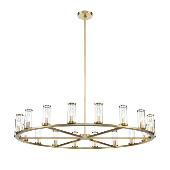 Alora Revolve 18 Light Chandelier tural Brass And Clear Glass