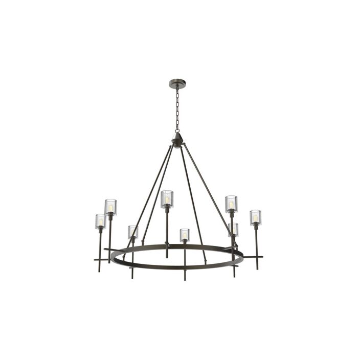 Alora Salita 8 Light Chandelier in Urban Bronze And Ribbed Crystal