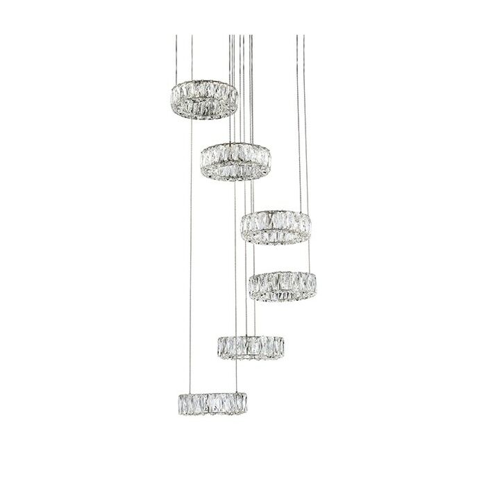 Kuzco Solaris LED Contemporary Chandelier in Chrome