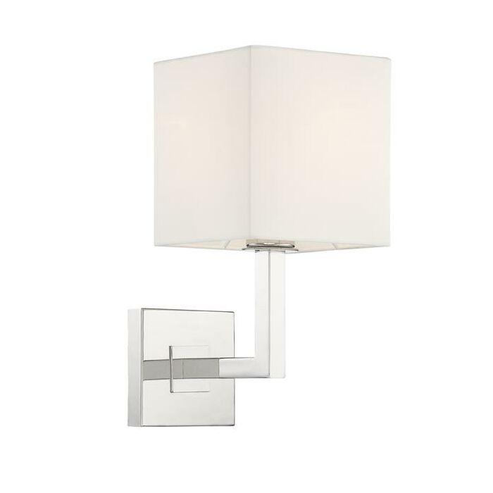 Crystorama Chatham 14 Inch Wall Sconce in Polished Nickel