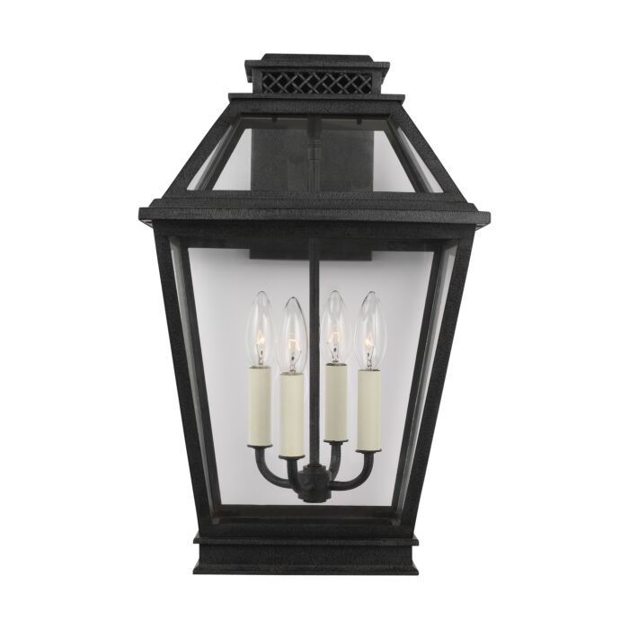 Falmouth 4 Light Outdoor Wall Light in Dark Weathered Zinc by Chapman & Myers