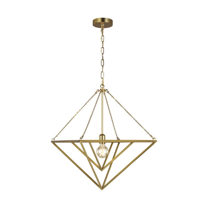 Carat Pendant Light in Burnished Brass by Chapman & Myers