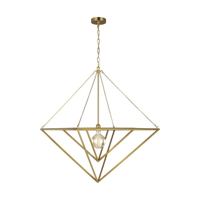 Carat Pendant Light in Burnished Brass by Chapman & Myers