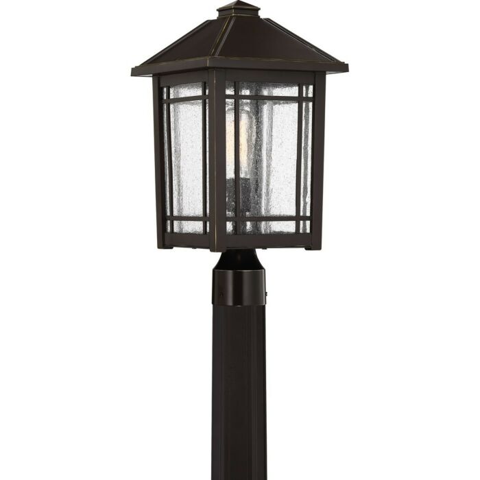 Quoizel Cedar Point 10 Inch Outdoor Post Light in Palladian Bronze