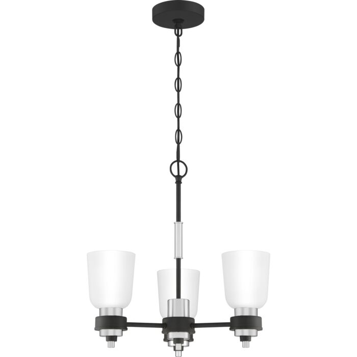 Quoizel Conrad 3 Light 19 Inch Transitional Chandelier in Brushed Nickel