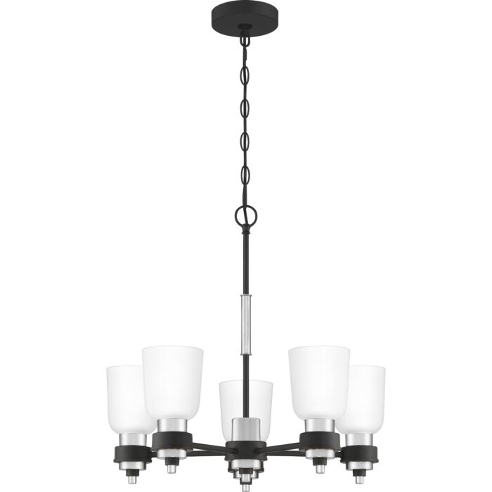 Quoizel Conrad 5 Light 22 Inch Transitional Chandelier in Brushed Nickel