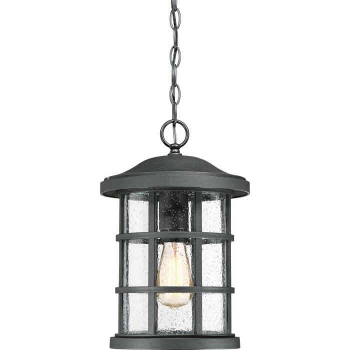 Quoizel Crusade 10 Inch Outdoor Hanging Light in Earth Black