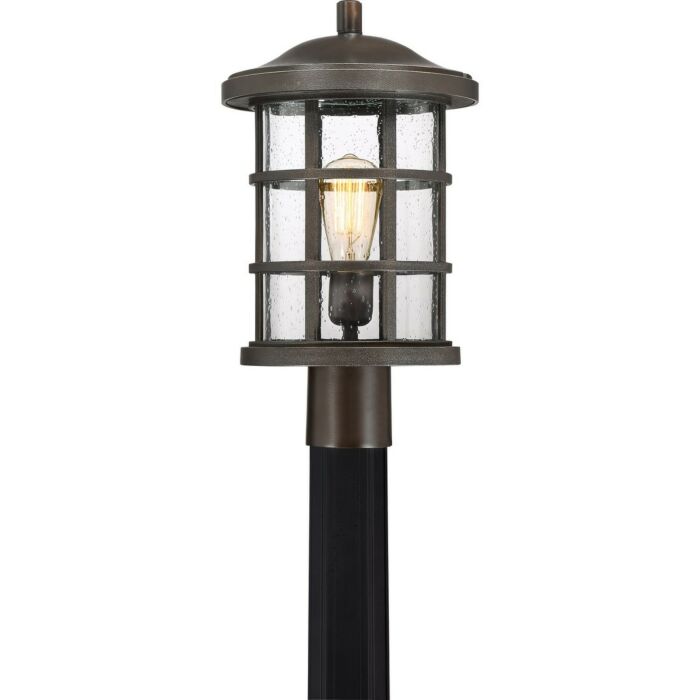 Quoizel Crusade 10 Inch Outdoor Post Light in Palladian Bronze