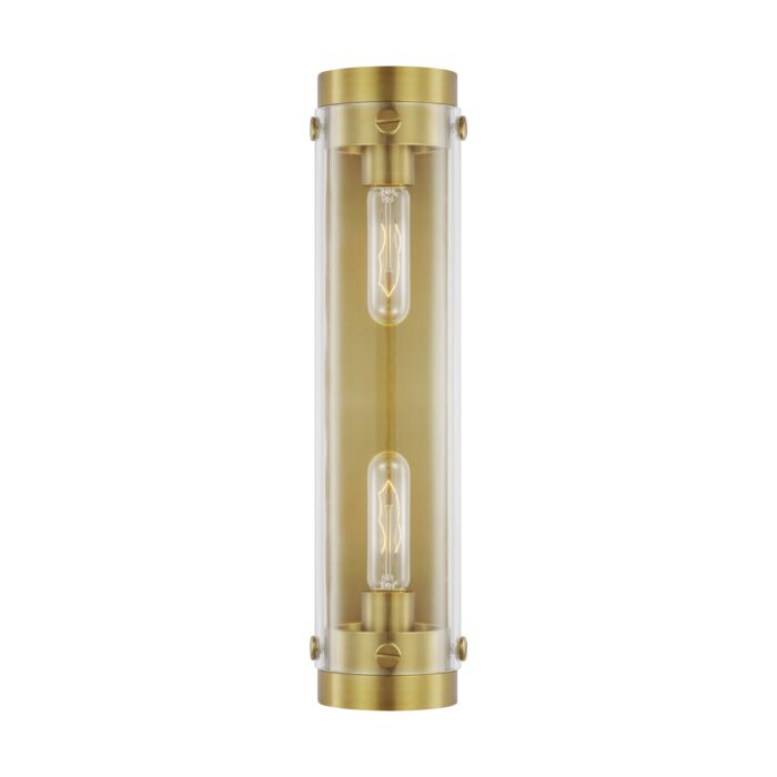 Garrett 2 Light Bathroom Vanity Light in Burnished Brass by Chapman & Myers