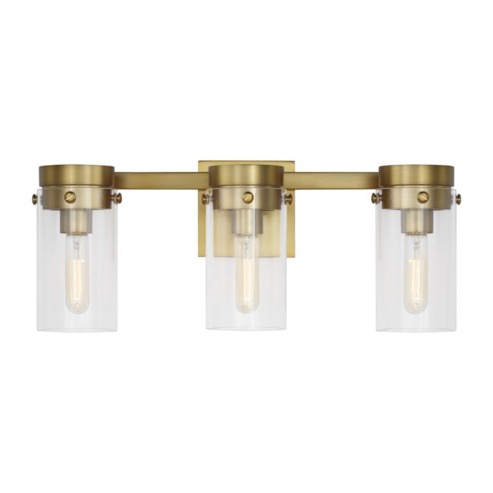 Garrett 3 Light Bathroom Vanity Light in Burnished Brass by Chapman & Myers