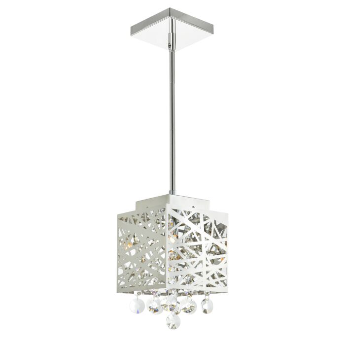 CWI Eternity 1 Light Pendant With Chrome Finish