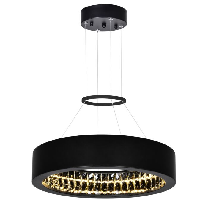 CWI Rosalina LED Chandelier With Matte Black Finish