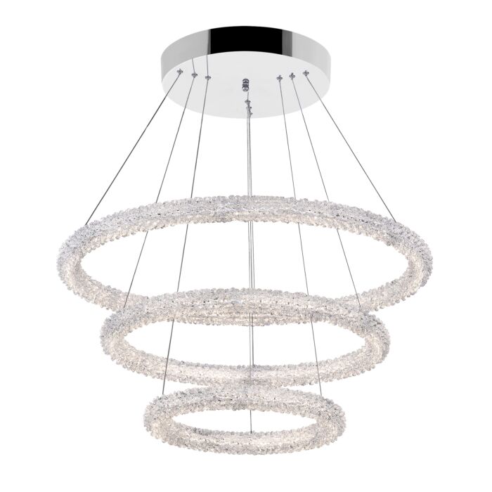 CWI Arielle LED Chandelier With Chrome Finish