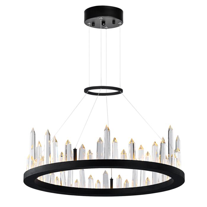 CWI Juliette LED Chandelier With Black Finish