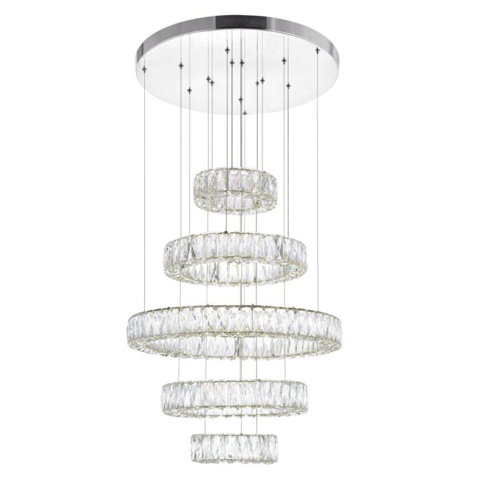 CWI Madeline LED Chandelier With Chrome Finish