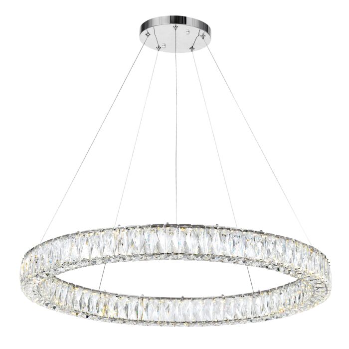 CWI Madeline LED Chandelier With Chrome Finish