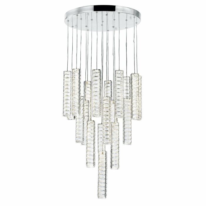 CWI Celina LED Chandelier With Chrome Finish