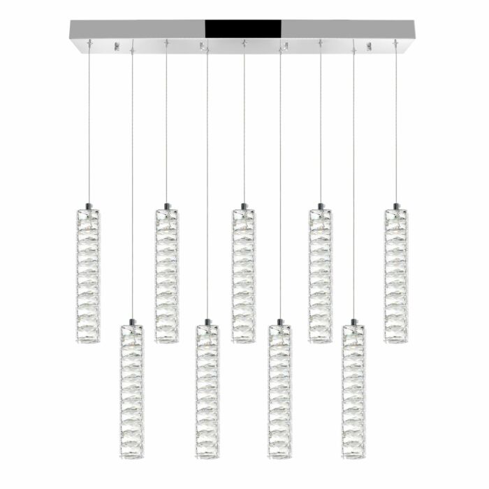 CWI Celina LED Chandelier With Chrome Finish