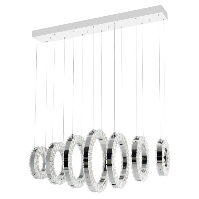 CWI Celina LED Chandelier With Chrome Finish
