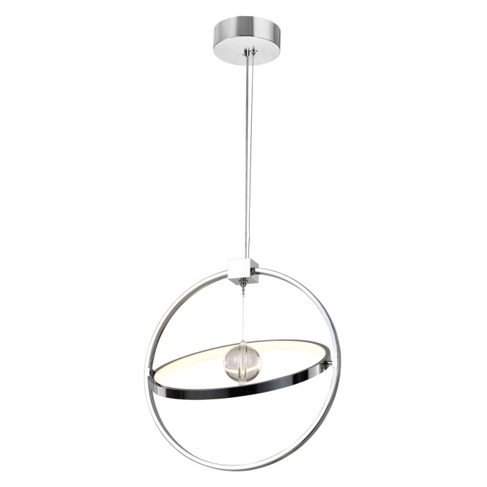 CWI Colette LED Chandelier With Chrome Finish