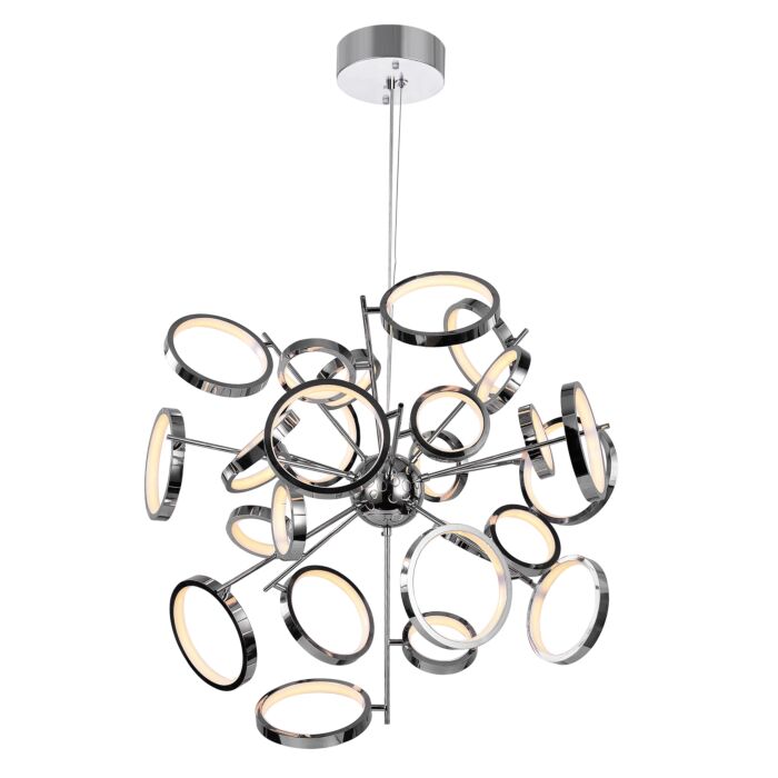 CWI Colette LED Chandelier With Chrome Finish
