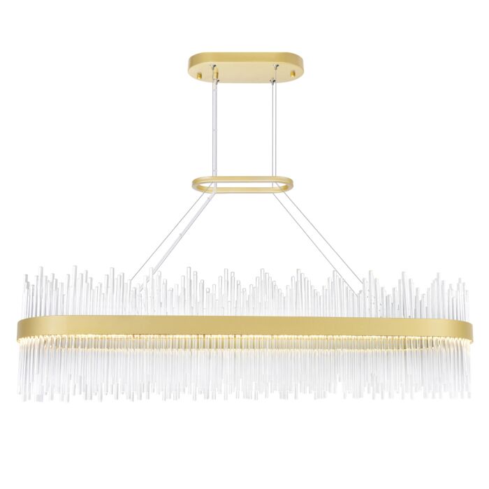 CWI Genevieve LED Chandelier With Medallion Gold Finish