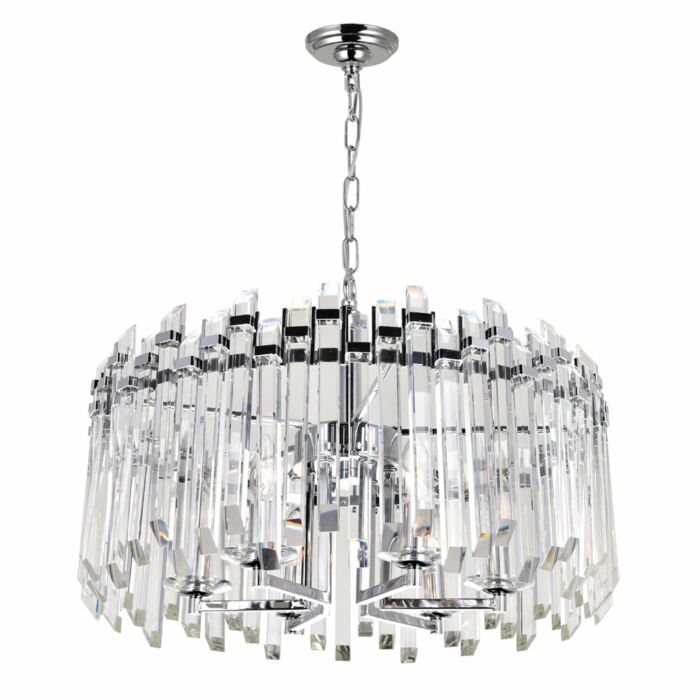 CWI Henrietta 6 Light Chandelier With Chrome Finish