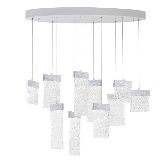 CWI Carolina LED Chandelier With Pewter Finish