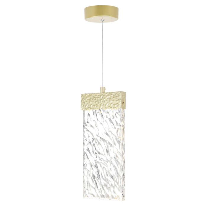 CWI Carolina LED Pendant With Gold Leaf Finish