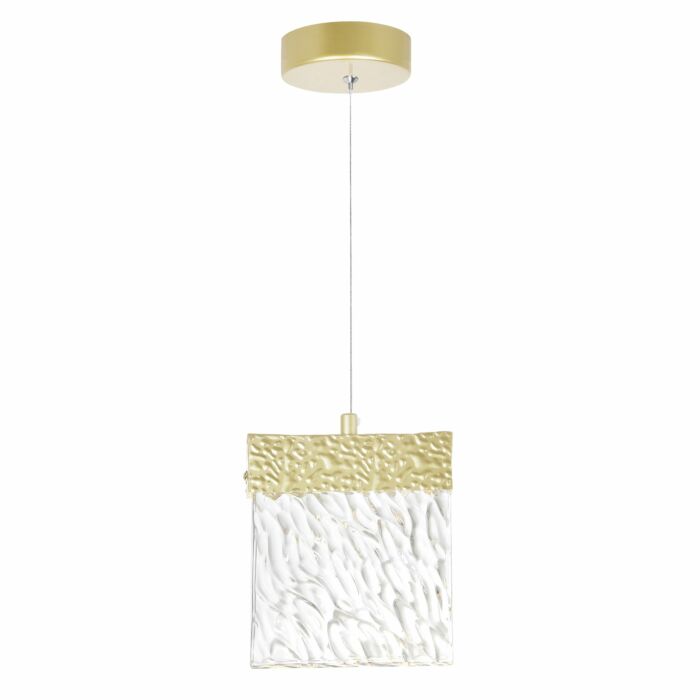 CWI Carolina LED Pendant With Gold Leaf Finish