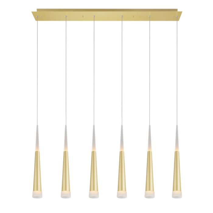 CWI Andes LED Pool Table Light With Satin Gold Finish