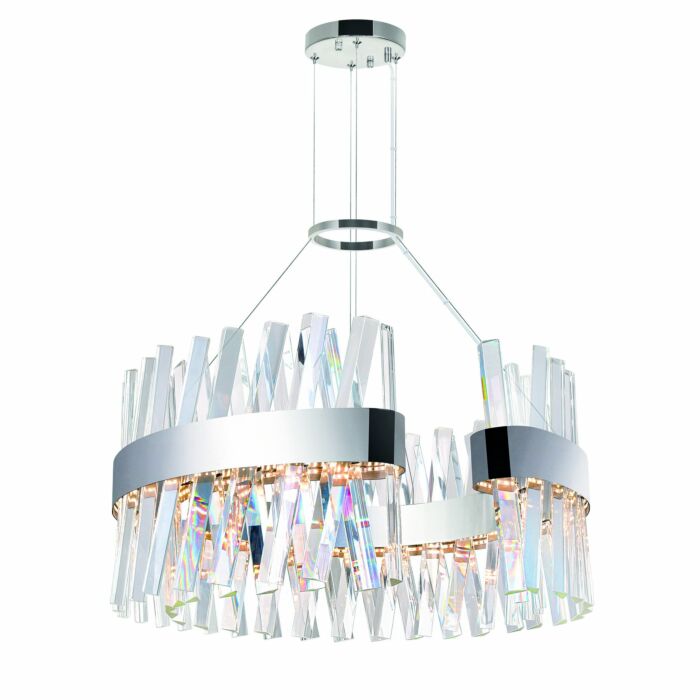 CWI Glace LED Chandelier With Chrome Finish