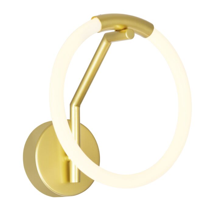 CWI Hoops 1 Light LED Wall Sconce With Satin Gold Finish