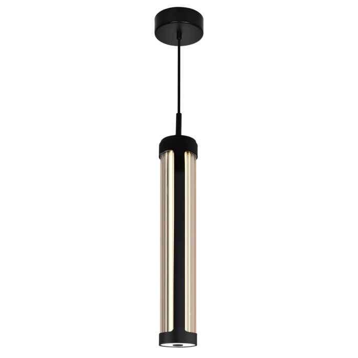 CWI Neva 3 in LED Integrated Black Pendant