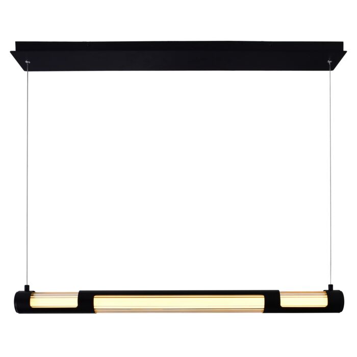 CWI Neva 36 in LED Integrated Black Chandelier