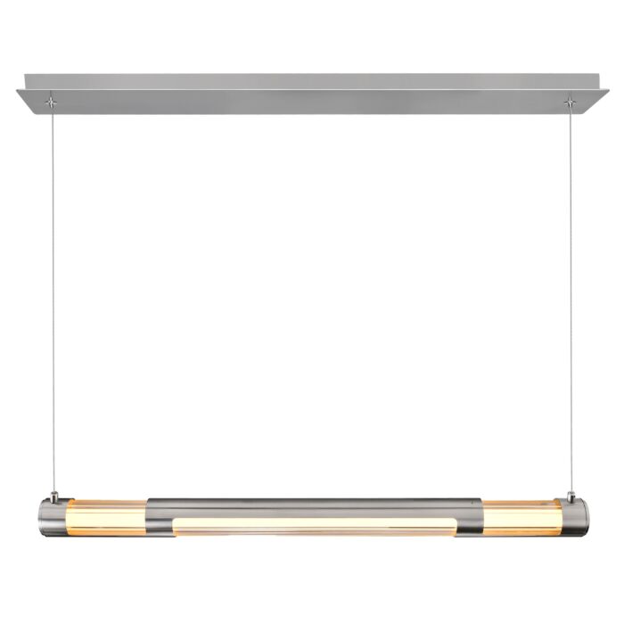 CWI Neva 36 in LED Integrated Satin Nickel Chandelier