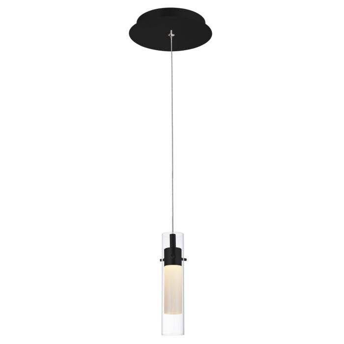CWI Olinda LED Integrated Black Mini Pendant