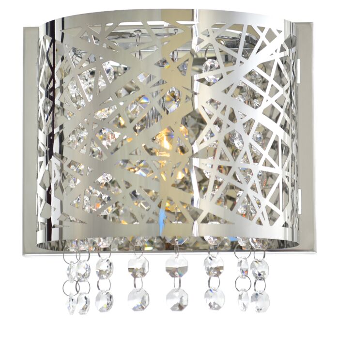 CWI Eternity 1 Light Bathroom Sconce With Chrome Finish